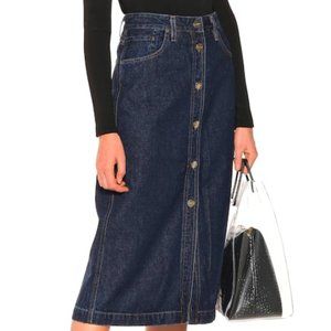 Goldsign The Button Front Denim Skirt